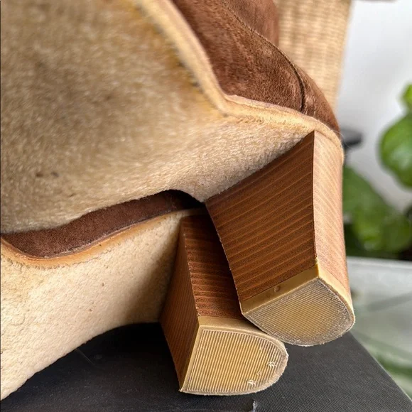 Ralph Lauren Purple Label Brown Heeled Boots - Picture 7 of 12